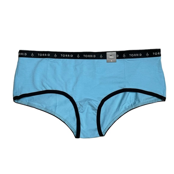 Torrid 0 cotton midrise cheeky logo panty topaz blue - Picture 1 of 4